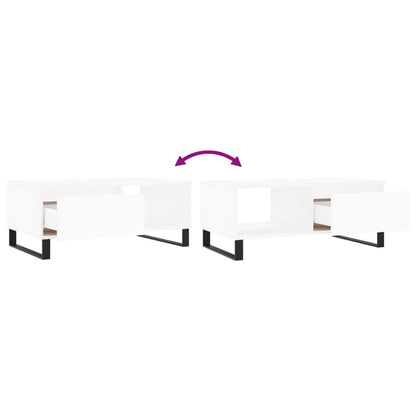 Salongbord Sofabord Hvit 90x50x36,5 cm