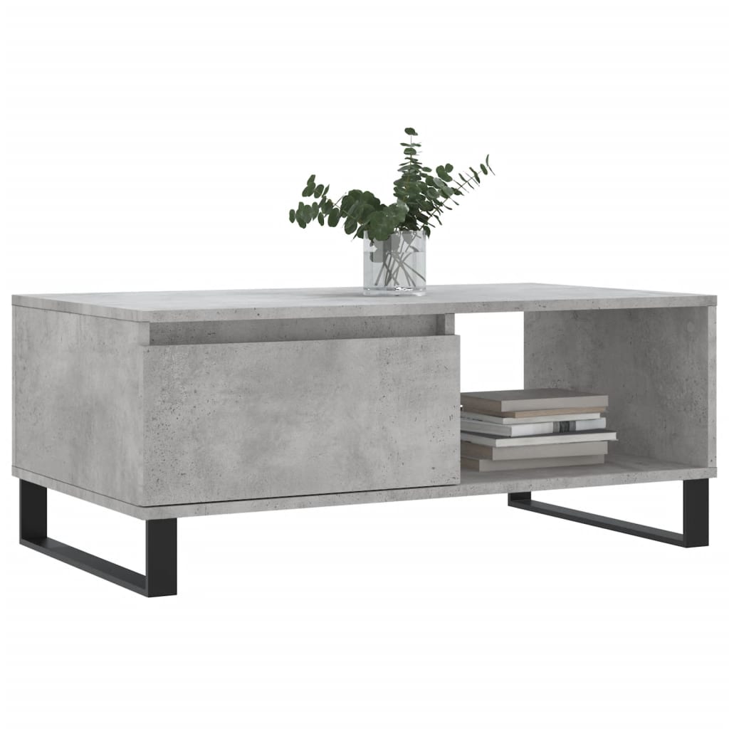 Salongbord Sofabord Betonggrå 90x50x36,5 cm