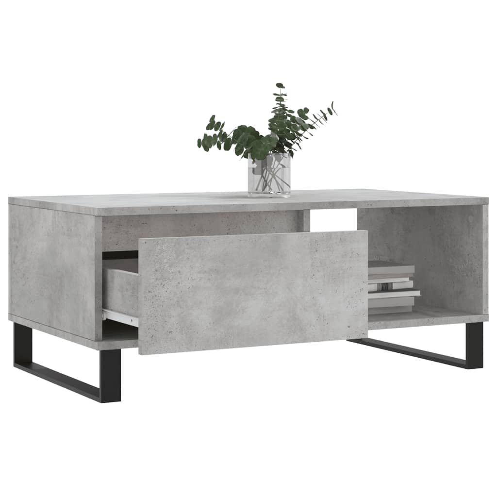 Salongbord Sofabord Betonggrå 90x50x36,5 cm