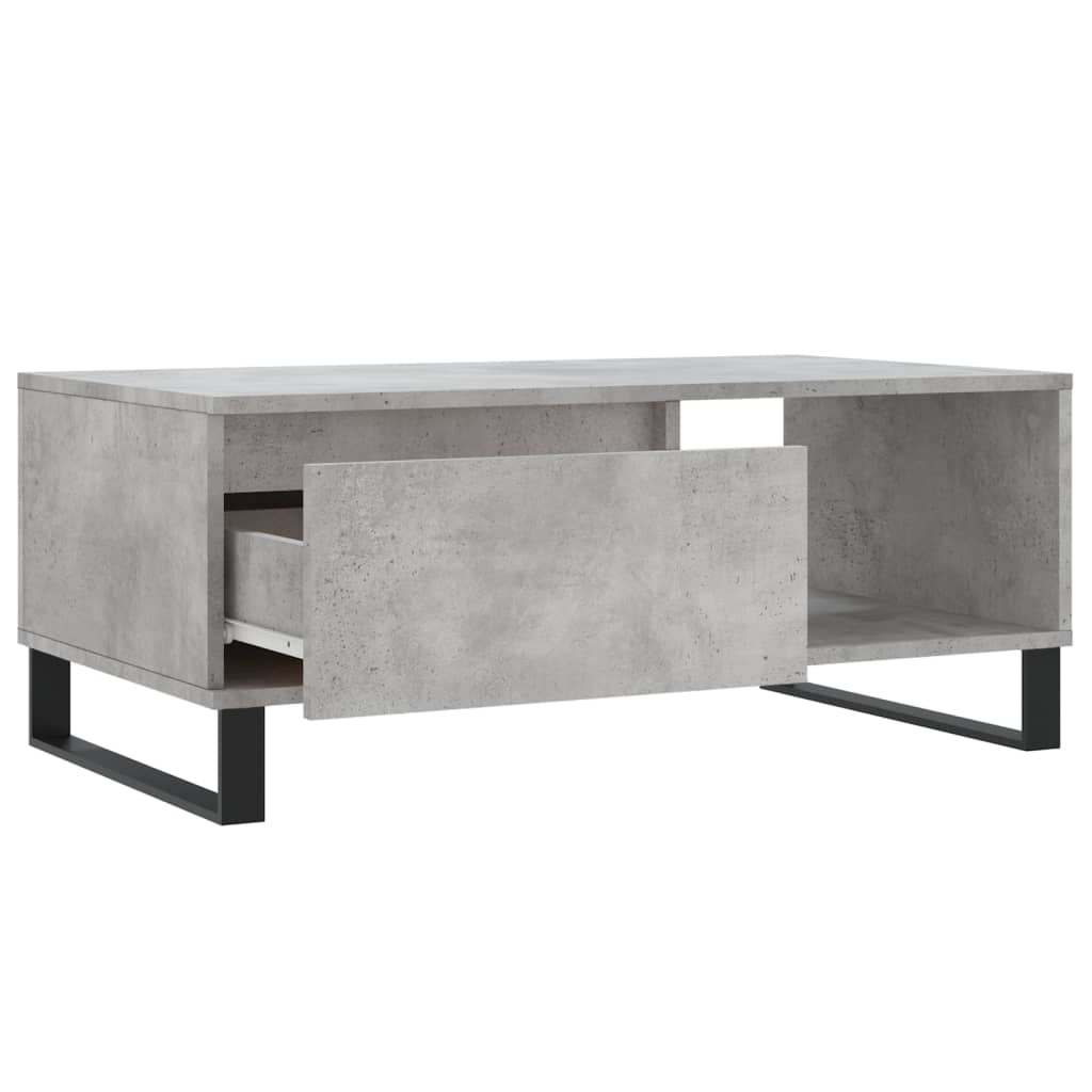 Salongbord Sofabord Betonggrå 90x50x36,5 cm