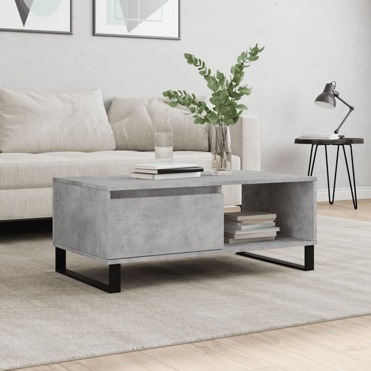 Salongbord Sofabord Betonggrå 90x50x36,5 cm