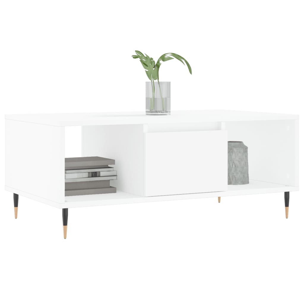 Salongbord Sofabord Hvit 90x50x36,5 cm