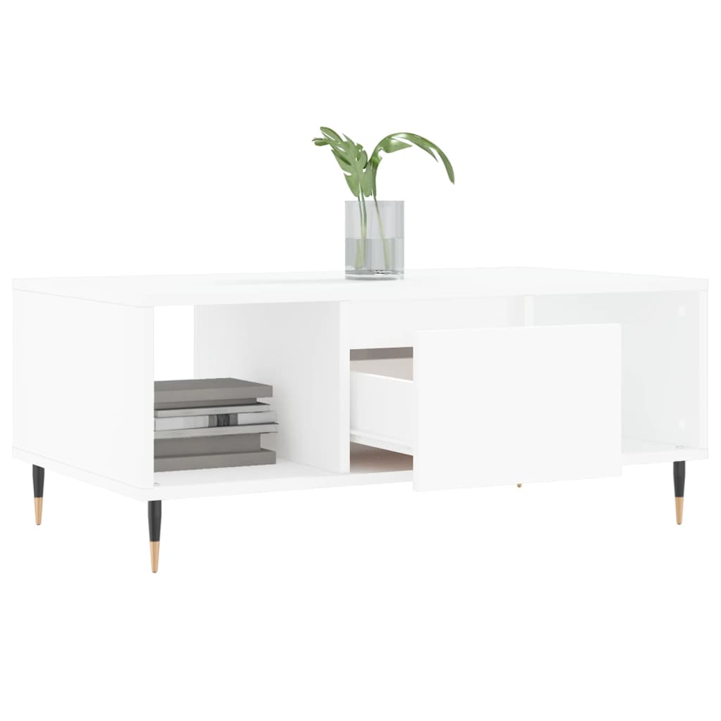 Salongbord Sofabord Hvit 90x50x36,5 cm