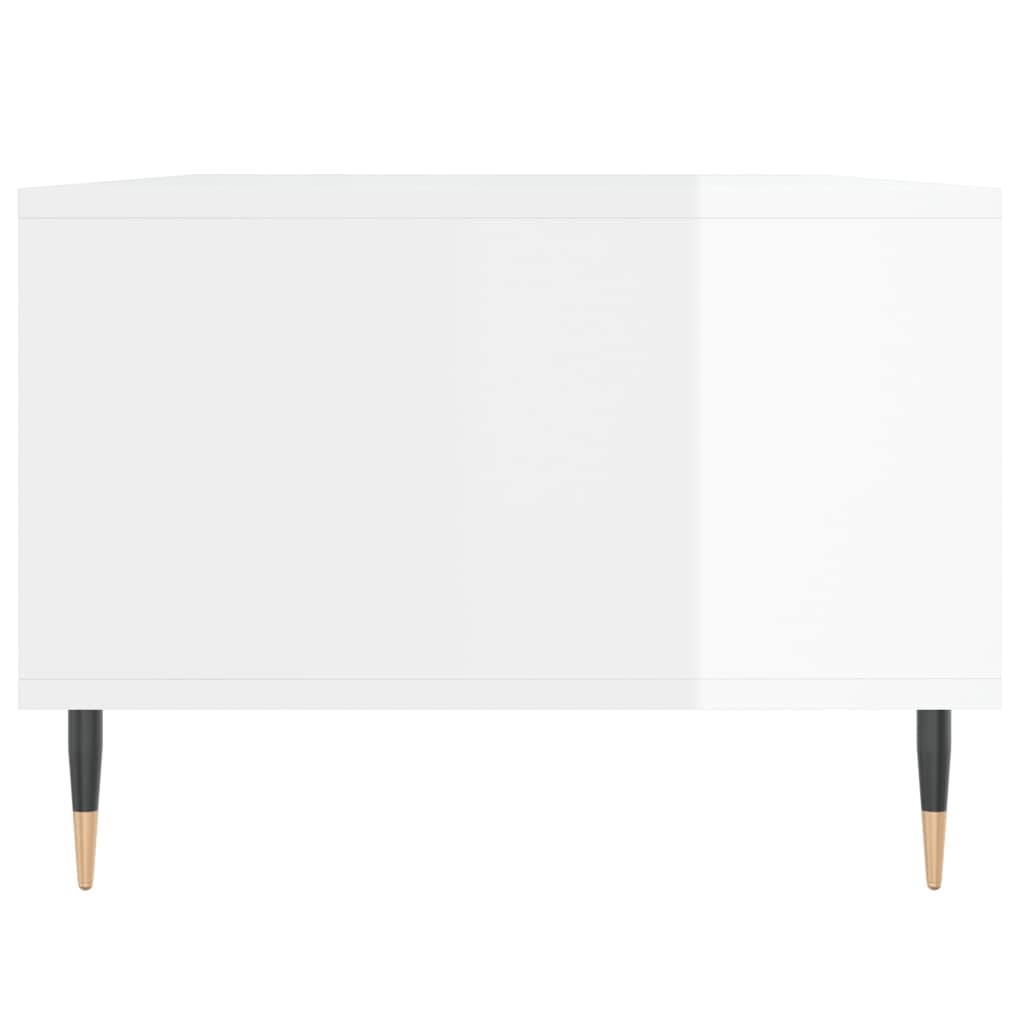 Salongbord Sofabord Høyglans Hvit 90x50x36,5 cm