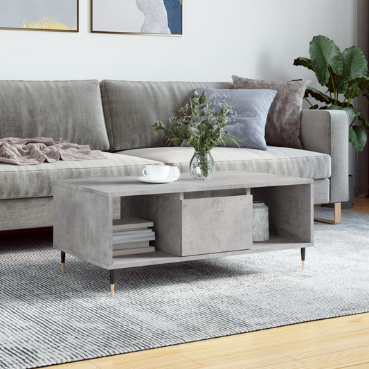 Salongbord Sofabord Betonggrå 90x50x36,5 cm