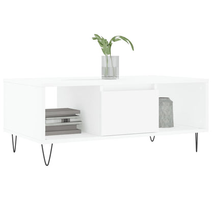 Salongbord Sofabord Hvit 90x50x36,5 cm