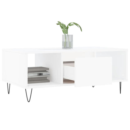 Salongbord Sofabord Hvit 90x50x36,5 cm