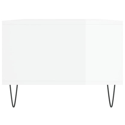 Salongbord Sofabord Høyglans Hvit 90x50x36,5 cm