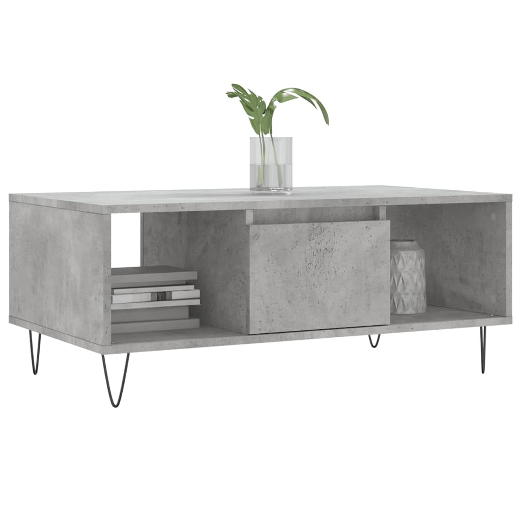 Salongbord Sofabord Betonggrå 90x50x36,5 cm