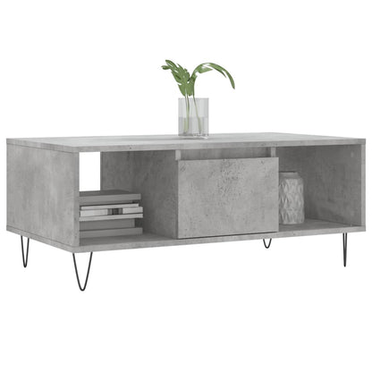 Salongbord Sofabord Betonggrå 90x50x36,5 cm