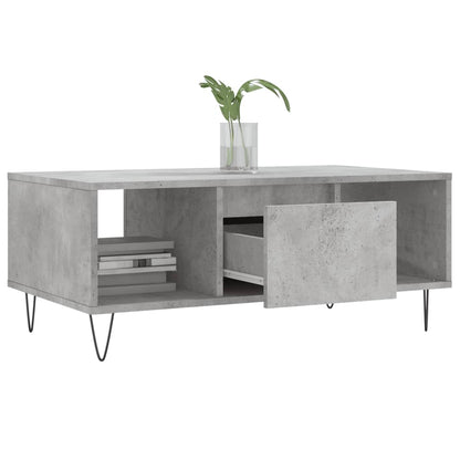 Salongbord Sofabord Betonggrå 90x50x36,5 cm