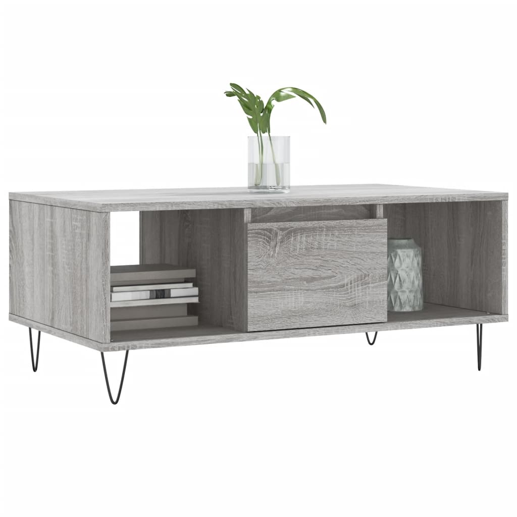 Salongbord Sofabord Sonoma Grå 90x50x36,5 cm