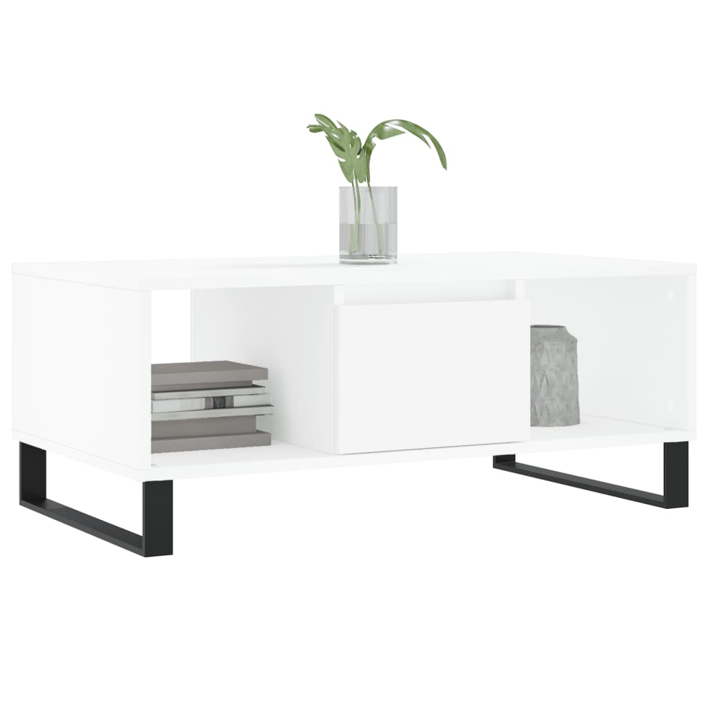 Salongbord Sofabord Hvit 90x50x36,5 cm
