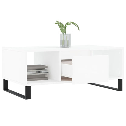 Salongbord Sofabord Hvit 90x50x36,5 cm