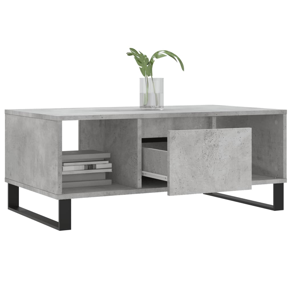 Salongbord Sofabord Betonggrå 90x50x36,5 cm
