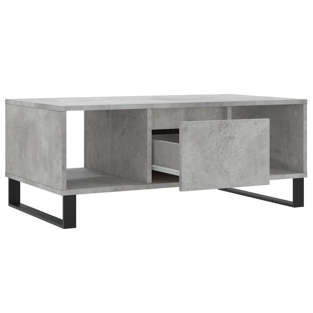 Salongbord Sofabord Betonggrå 90x50x36,5 cm