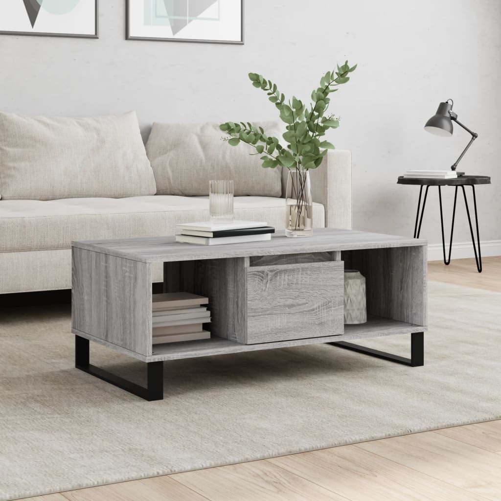Salongbord Sofabord Sonoma Grå 90x50x36,5 cm