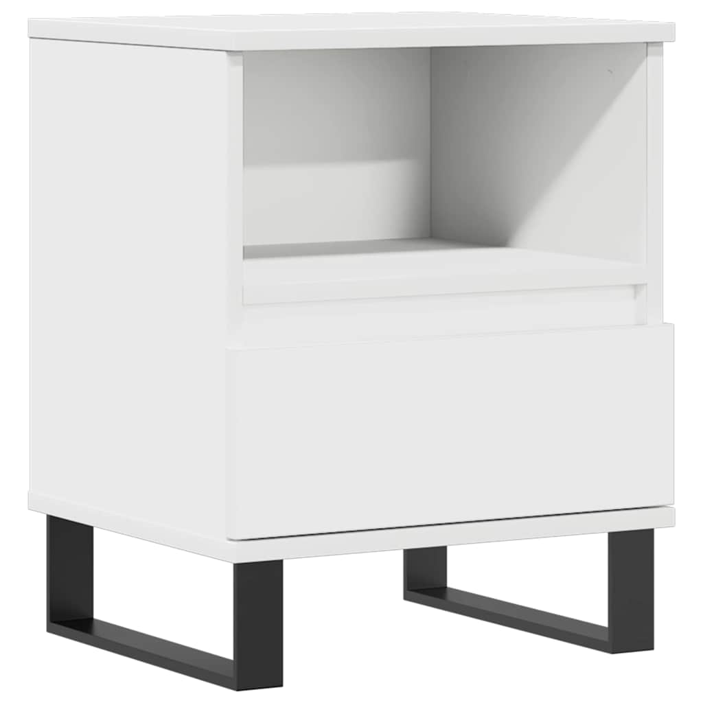 Nattbord Sengbord Hvit 40x35x50 cm
