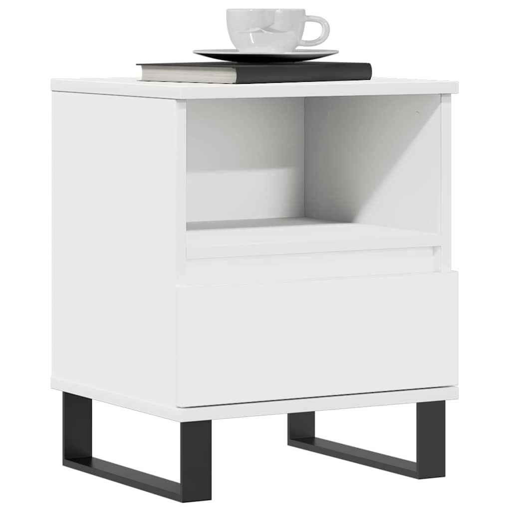 Nattbord Sengbord Hvit 40x35x50 cm