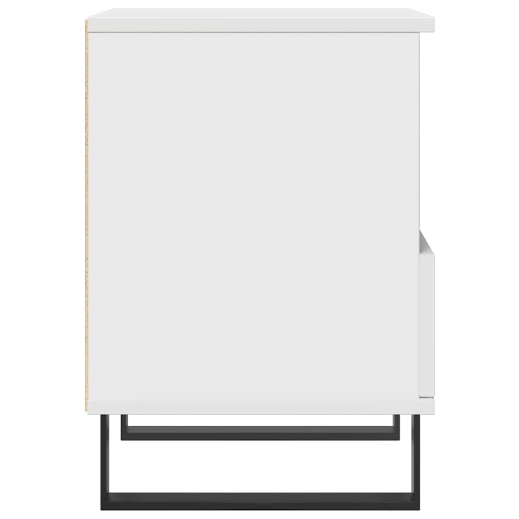 Nattbord Sengbord Hvit 40x35x50 cm