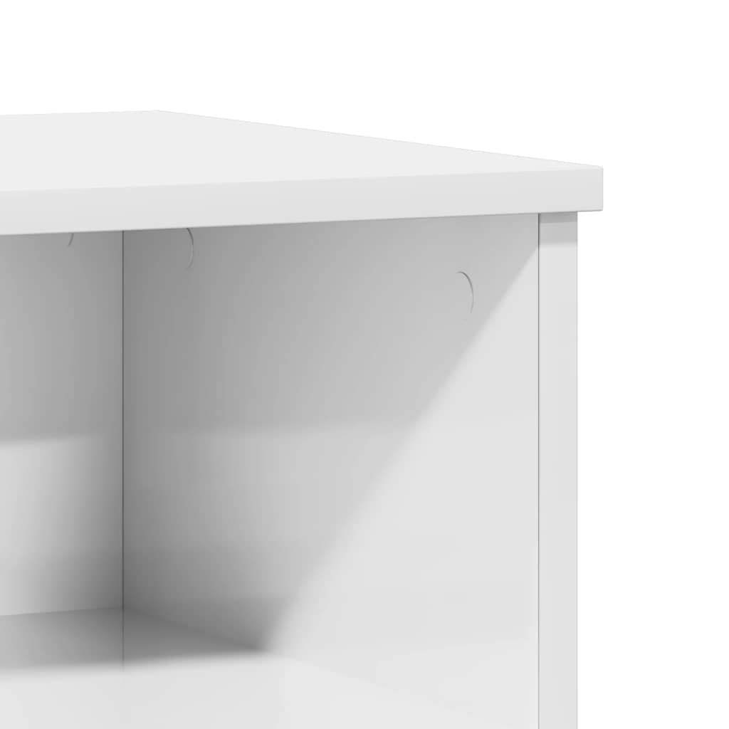 Nattbord Sengbord Høyglans Hvit 40x35x50 cm