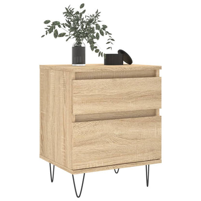 Nattbord 2 stk sonoma eik 40x35x50 cm konstruert tre