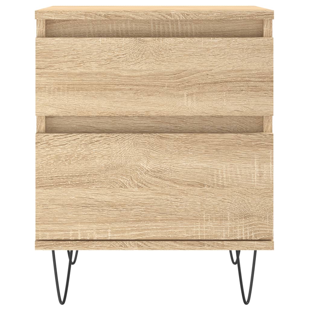 Nattbord 2 stk sonoma eik 40x35x50 cm konstruert tre