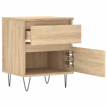 Nattbord 2 stk sonoma eik 40x35x50 cm konstruert tre