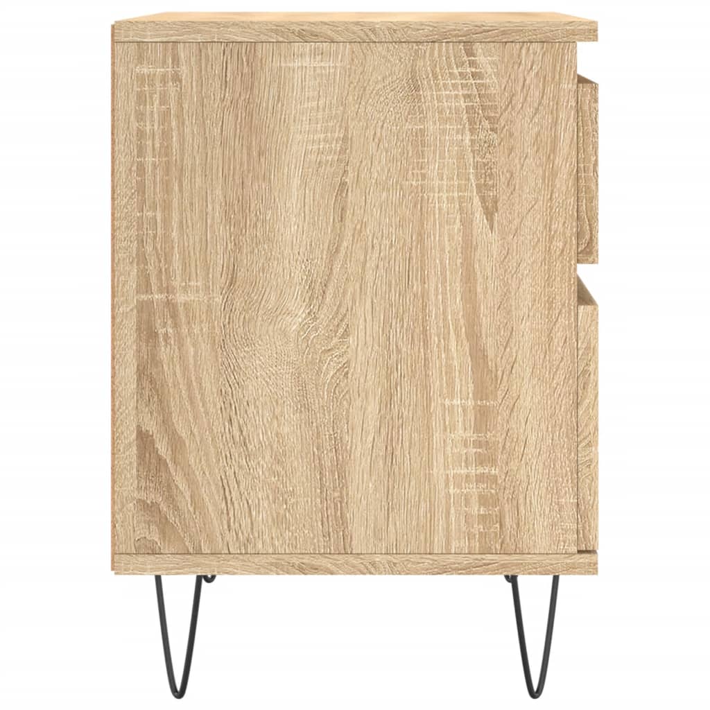 Nattbord 2 stk sonoma eik 40x35x50 cm konstruert tre