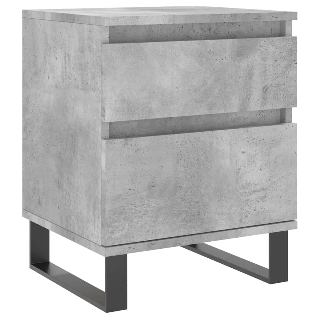 Nattbord 2 stk betonggrå 40x35x50 cm konstruert tre