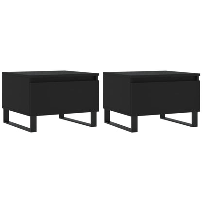 Salongbord Sofabord Svart 2 stk 50x46x35 cm