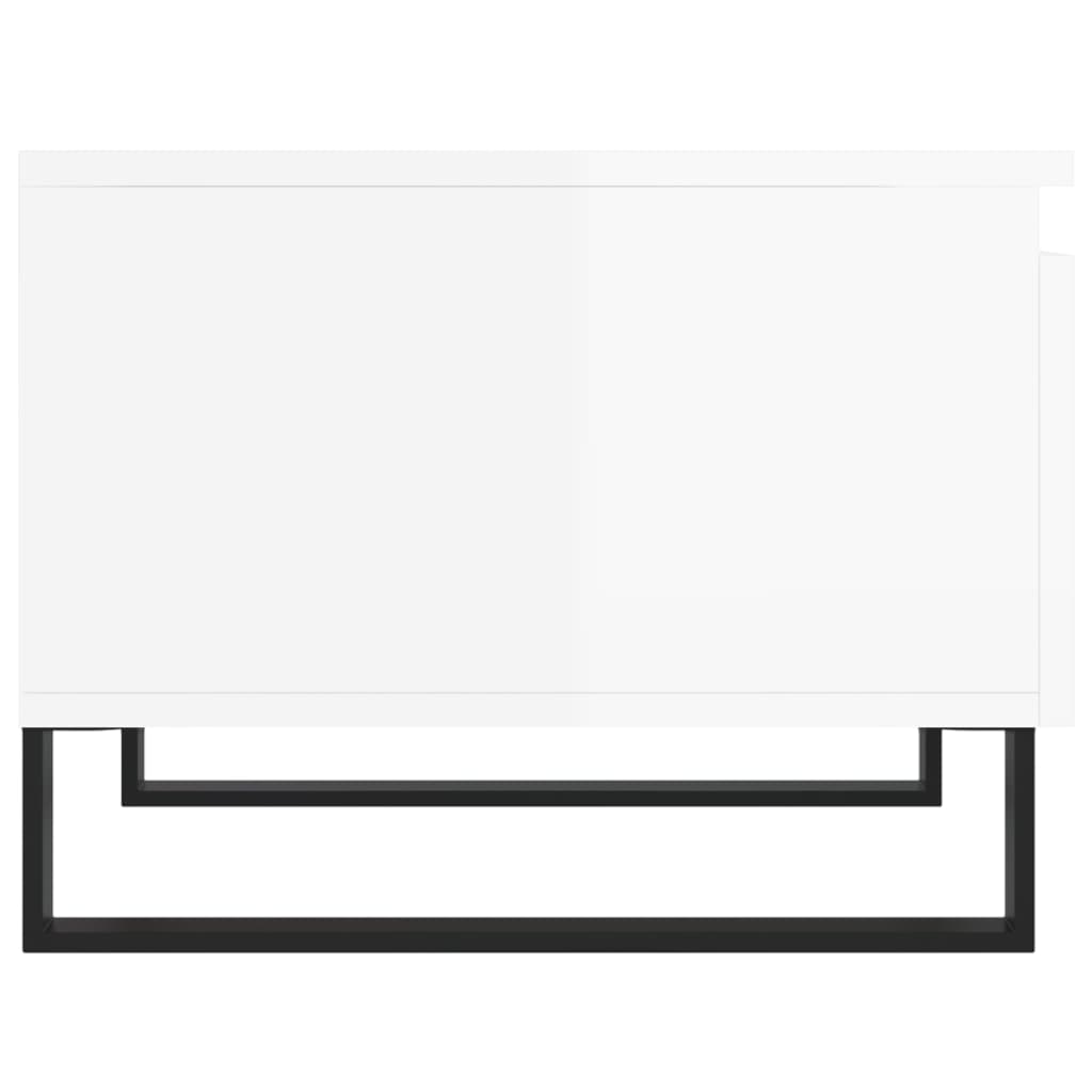 Salongbord Sofabord Høyglans Hvit 2 stk Høyglans Hvit 50x46x35 cm