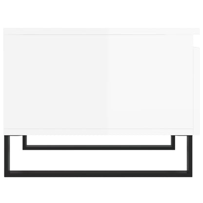 Salongbord Sofabord Høyglans Hvit 2 stk Høyglans Hvit 50x46x35 cm