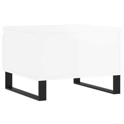 Salongbord Sofabord Høyglans Hvit 2 stk Høyglans Hvit 50x46x35 cm