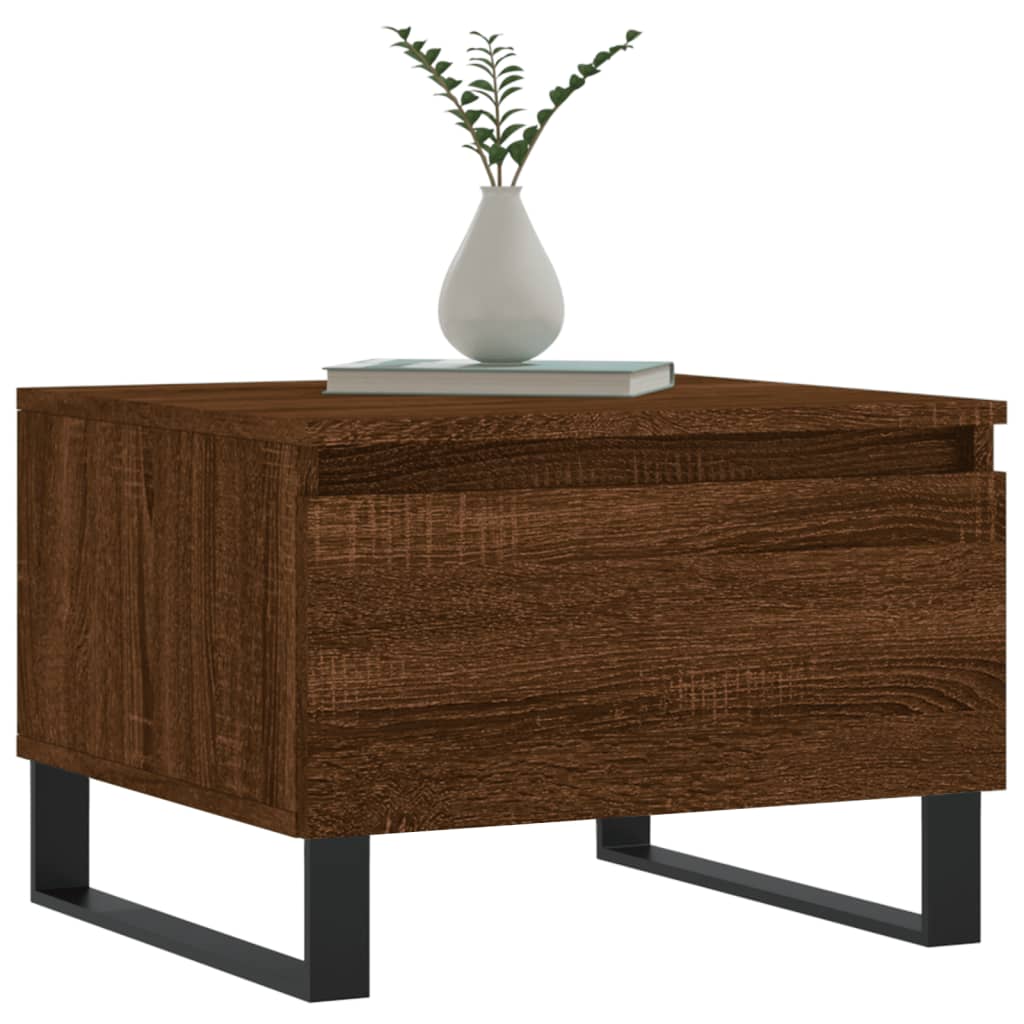 Salongbord Sofabord Brun Eik 2 stk 50x46x35 cm