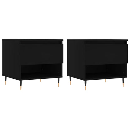 Salongbord Sofabord Svart 2 stk 50x46x50 cm