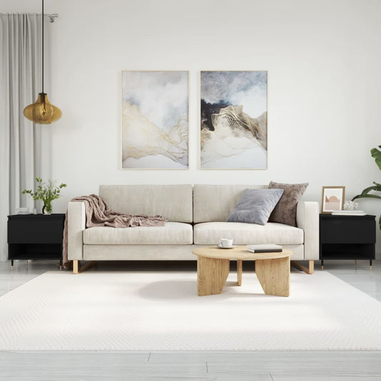 Salongbord Sofabord Svart 2 stk 50x46x50 cm