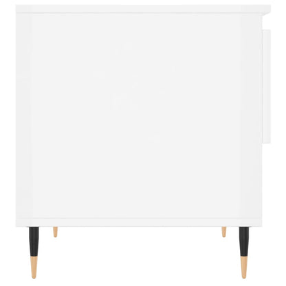 Sidebord Høyglans Hvit 2 stk Høyglans Hvit 50x46x50 cm