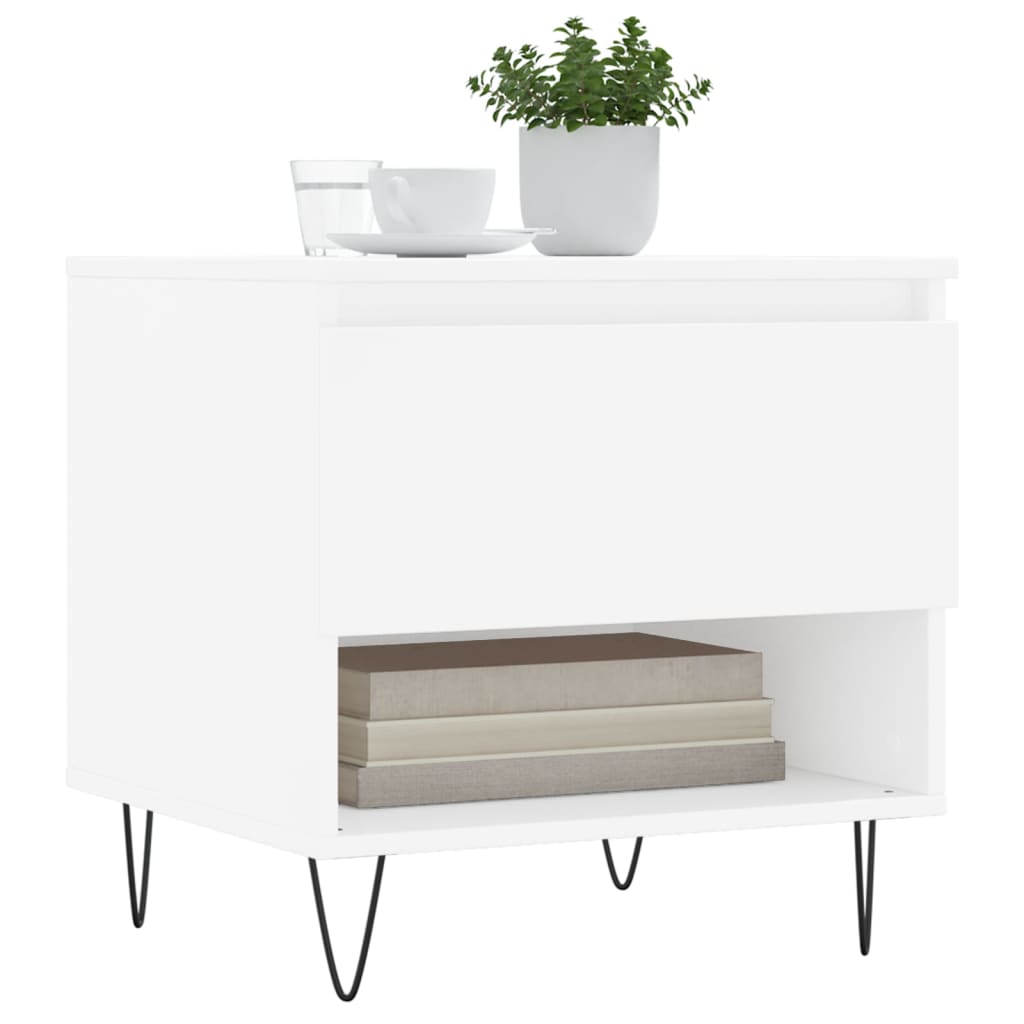 Salongbord Sofabord Hvit 2 stk 50x46x50 cm
