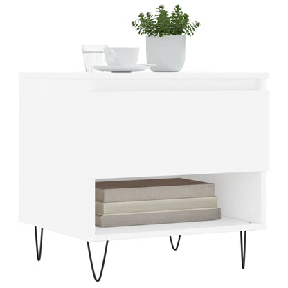 Salongbord Sofabord Hvit 2 stk 50x46x50 cm