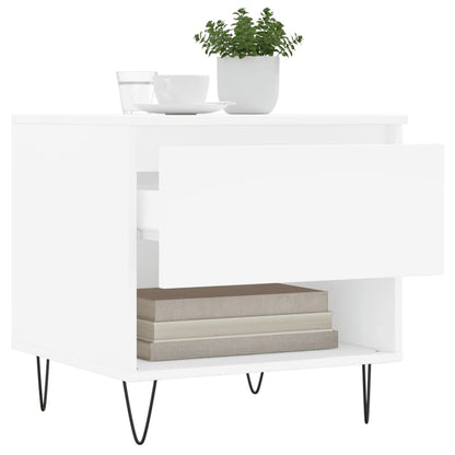Salongbord Sofabord Hvit 2 stk 50x46x50 cm