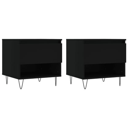 Salongbord Sofabord Svart 2 stk 50x46x50 cm