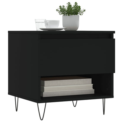 Salongbord Sofabord Svart 2 stk 50x46x50 cm