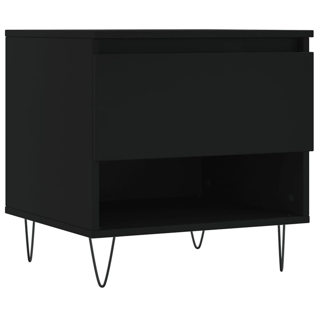 Salongbord Sofabord Svart 2 stk 50x46x50 cm
