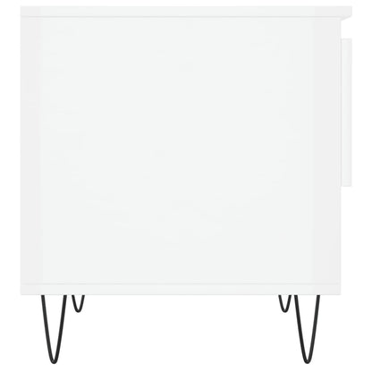Sidebord Høyglans Hvit 2 stk Høyglans Hvit 50x46x50 cm