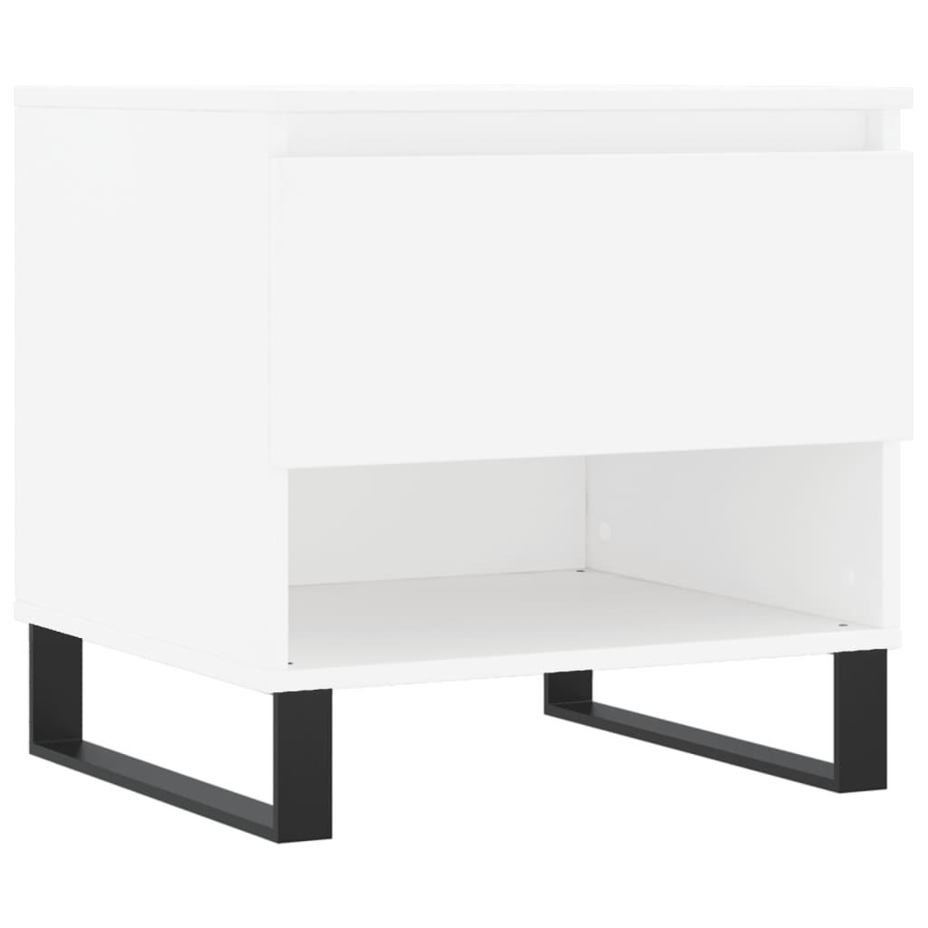 Sidebord Hvit. 2 stk 50x46x50 cm