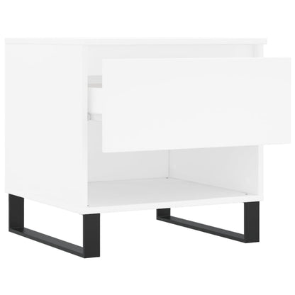 Sidebord Hvit. 2 stk 50x46x50 cm