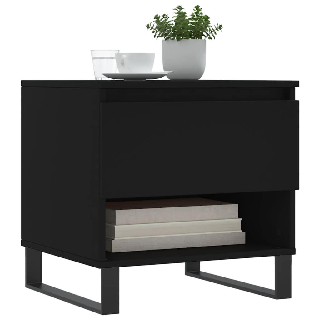 Salongbord Sofabord Svart 2 stk 50x46x50 cm