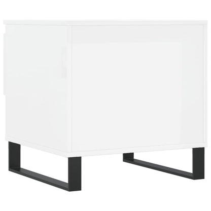 Sidebord Høyglans Hvit 2 stk Høyglans Hvit 50x46x50 cm
