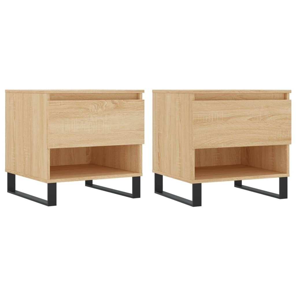 Salongbord Sofabord Sonoma Eik 2 stk 50x46x50 cm